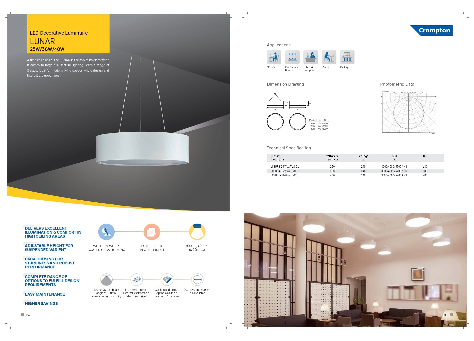 LED Decorative Luminaire LUNAR